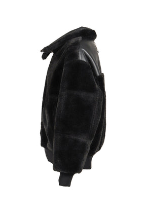 DOUBLE SIDED SHERPA JACKET / BLK