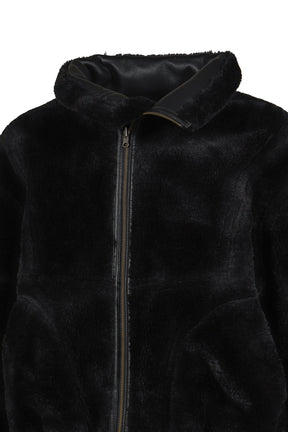DOUBLE SIDED SHERPA JACKET / BLK