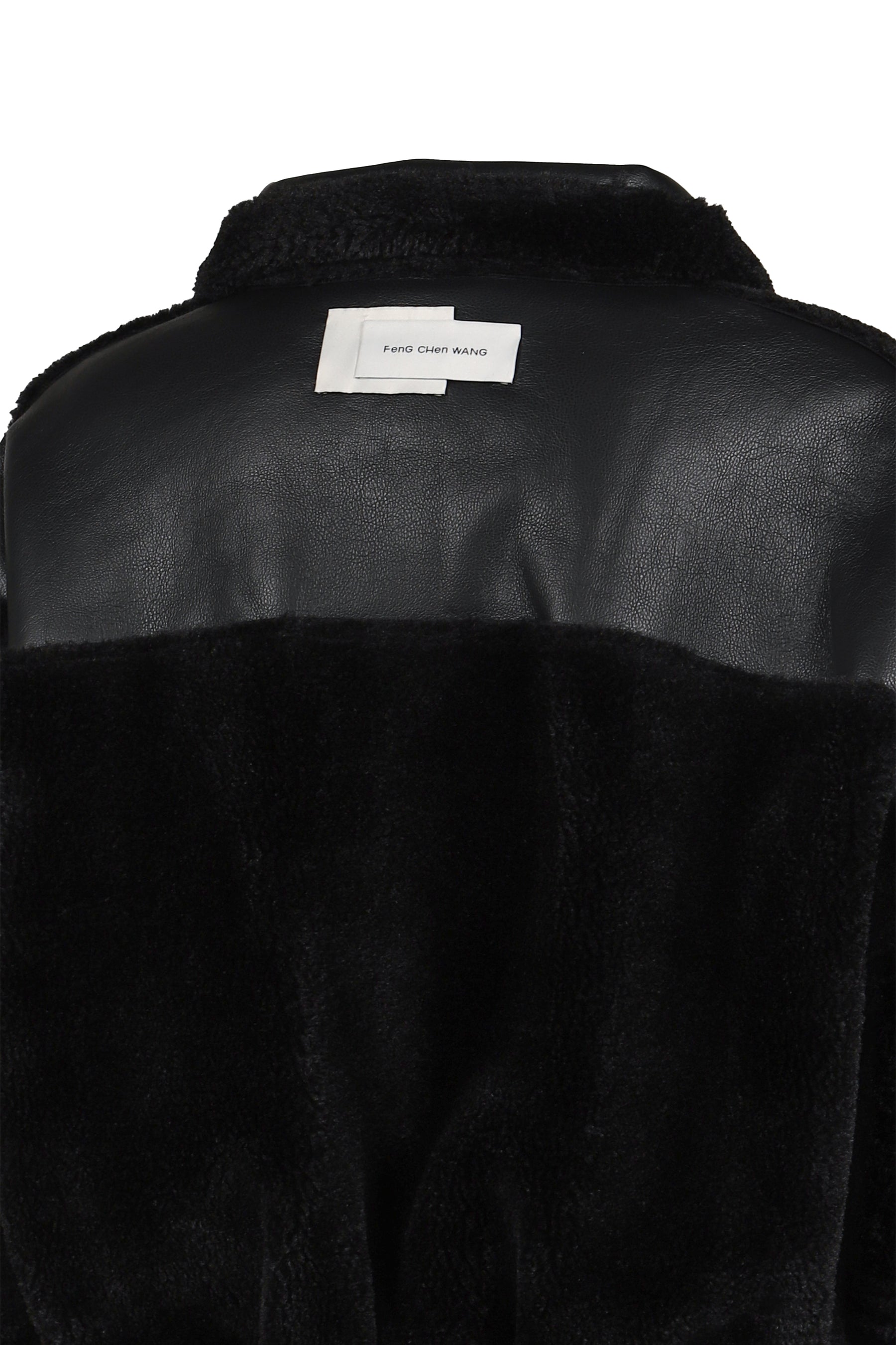 DOUBLE SIDED SHERPA JACKET / BLK