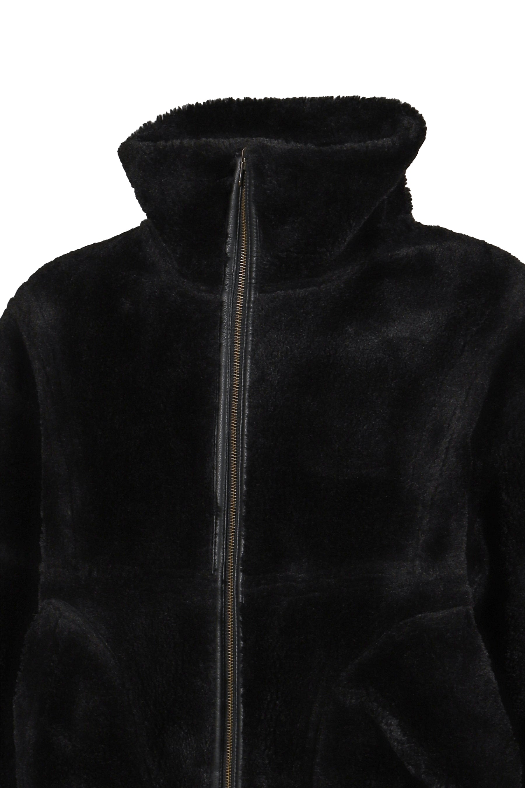 DOUBLE SIDED SHERPA JACKET / BLK