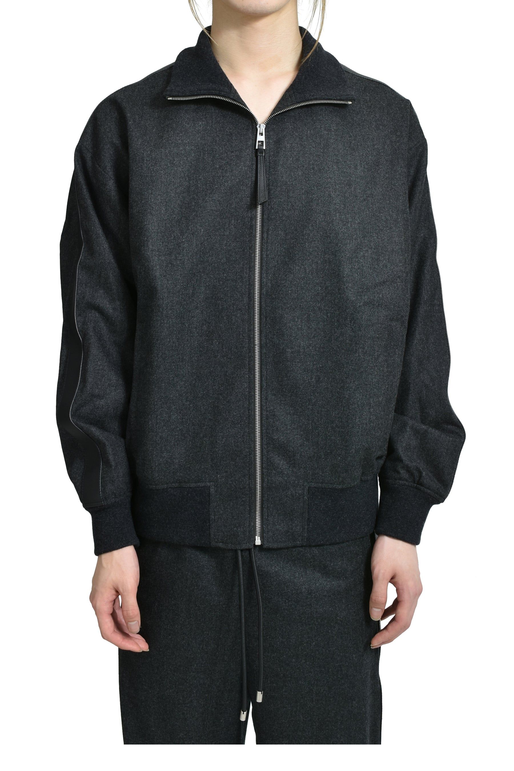 TRACKSUIT JACKET / CHA MELANGE 