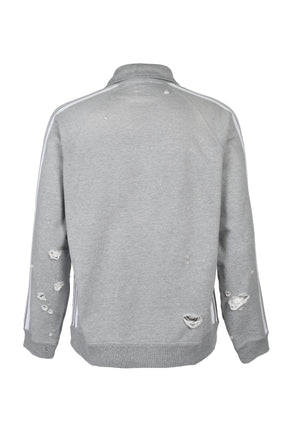 TRACK JACKET - COTTON JERSEY / DAMAGED (20TH EXCLUSIVE) / GRY