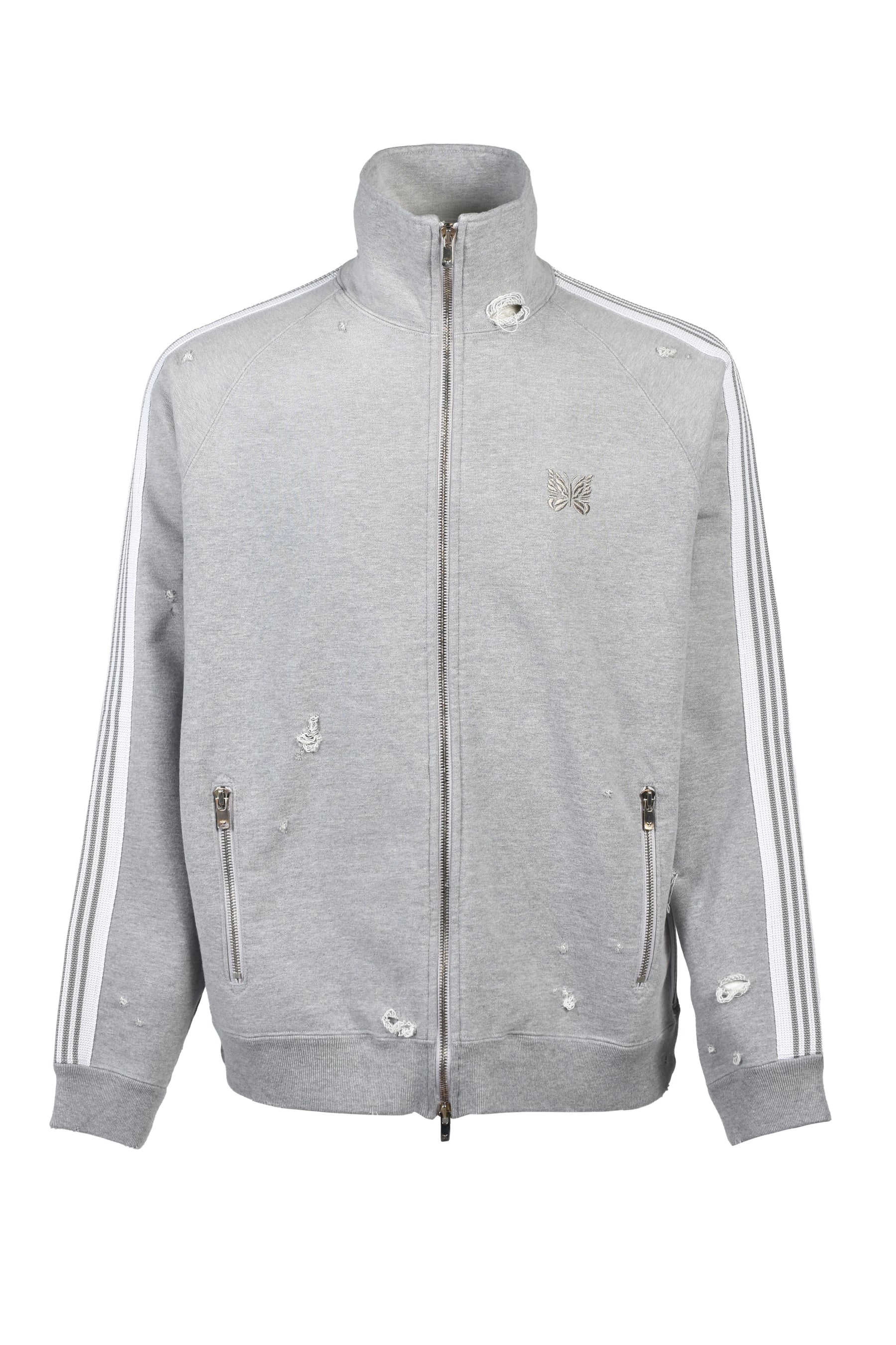 TRACK JACKET - COTTON JERSEY / DAMAGED (20TH EXCLUSIVE) / GRY