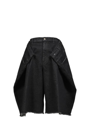 MAXI SHORTS / RINSED BLK