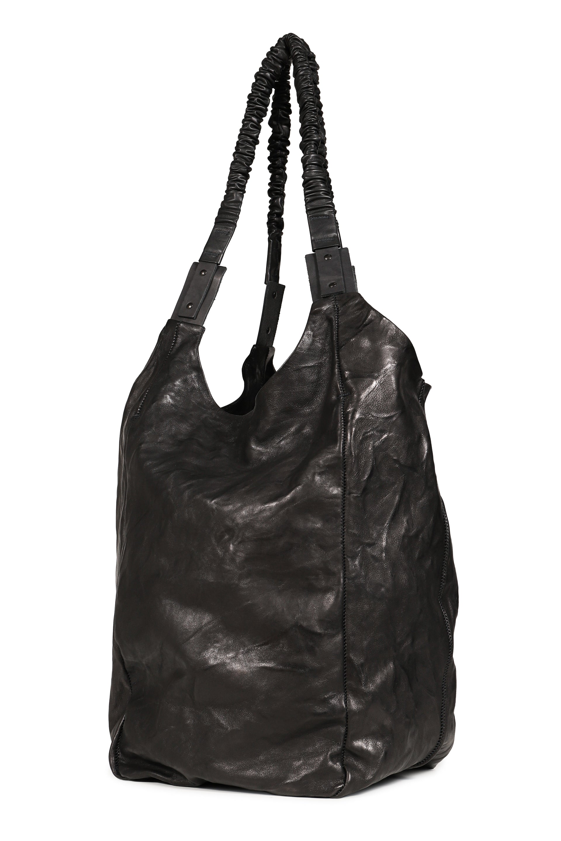 ESCROC CROSSBODY LEATHER BAG / NOIR