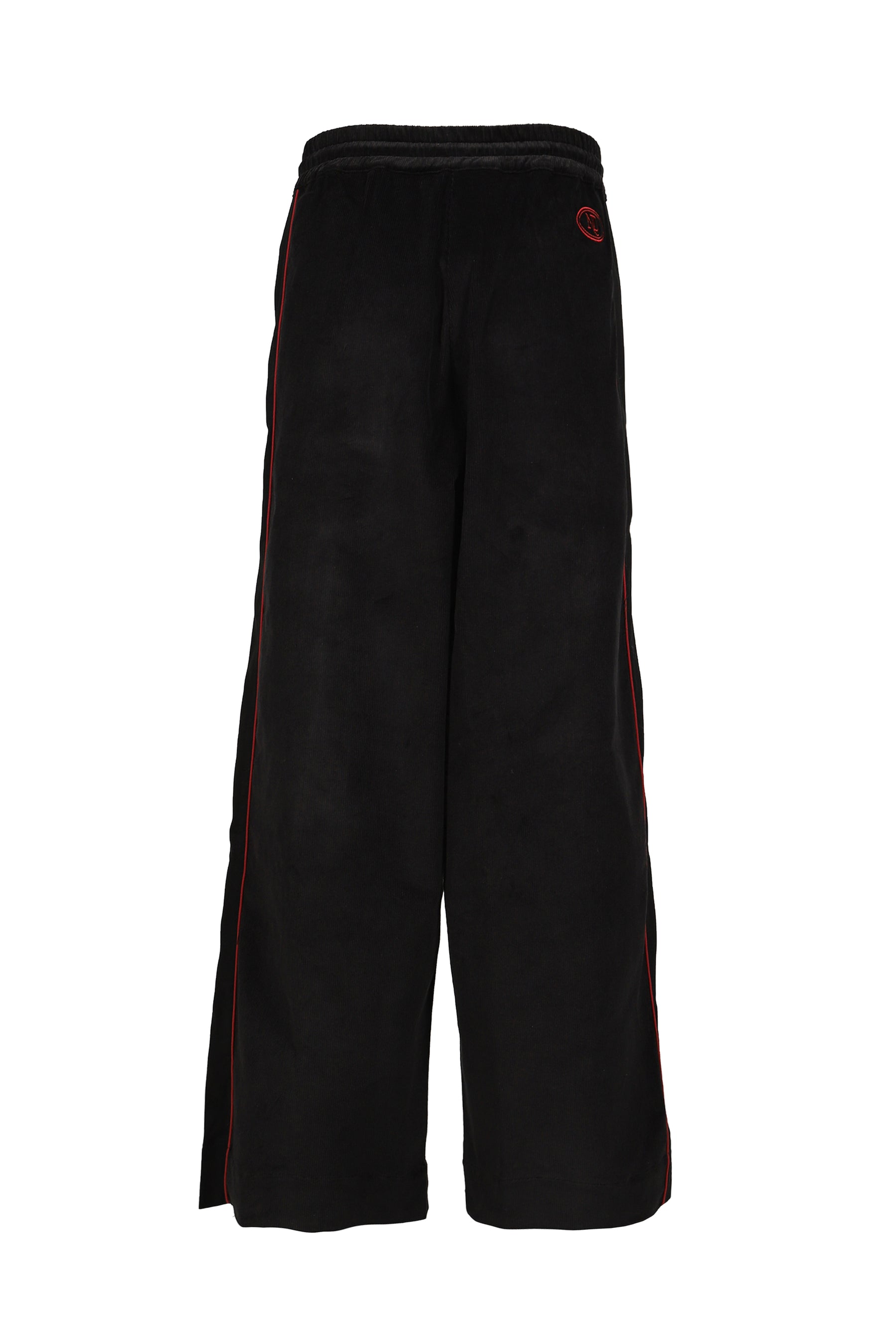 PLEATED TRACK PANT / BLK