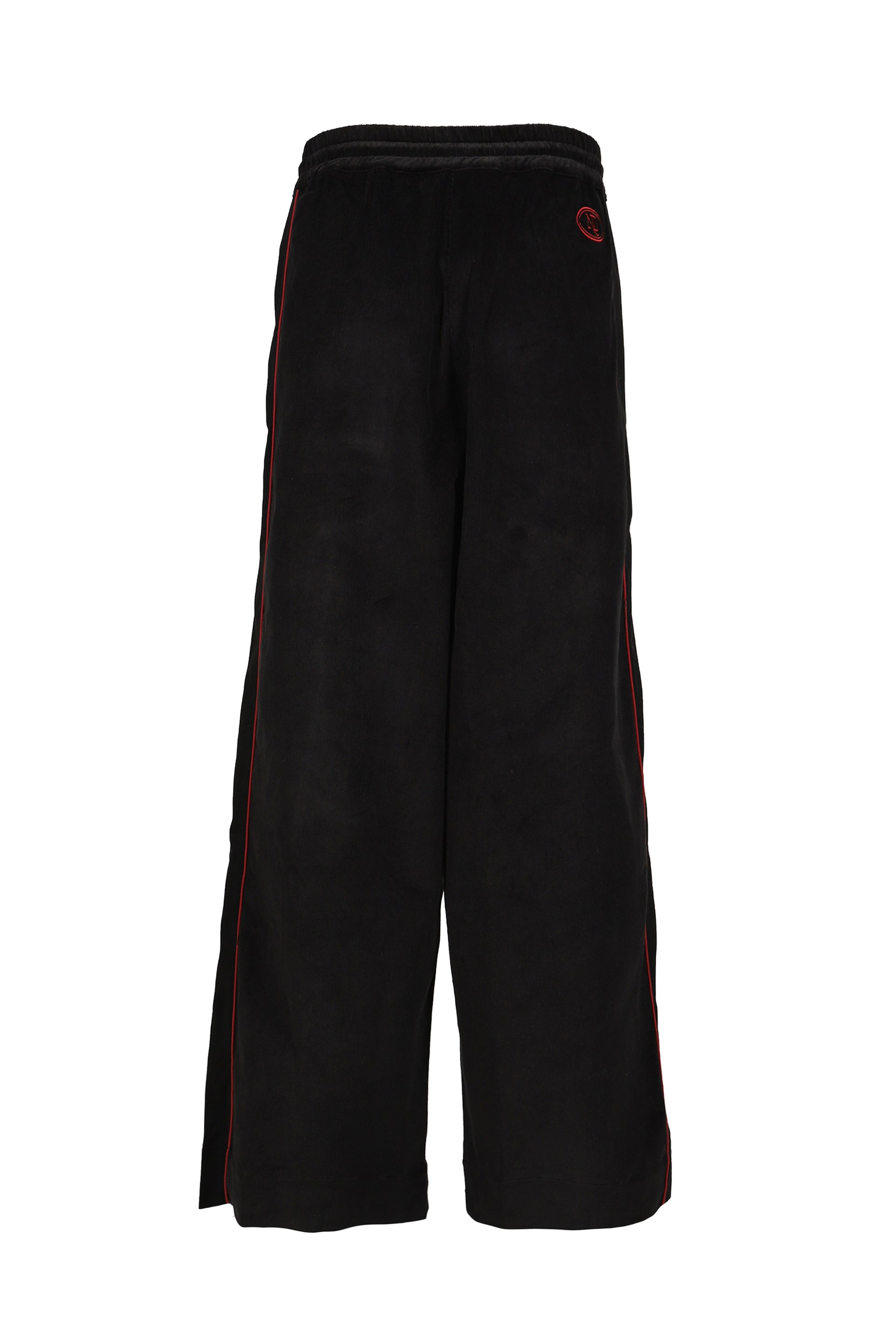 PLEATED TRACK PANT / BLK