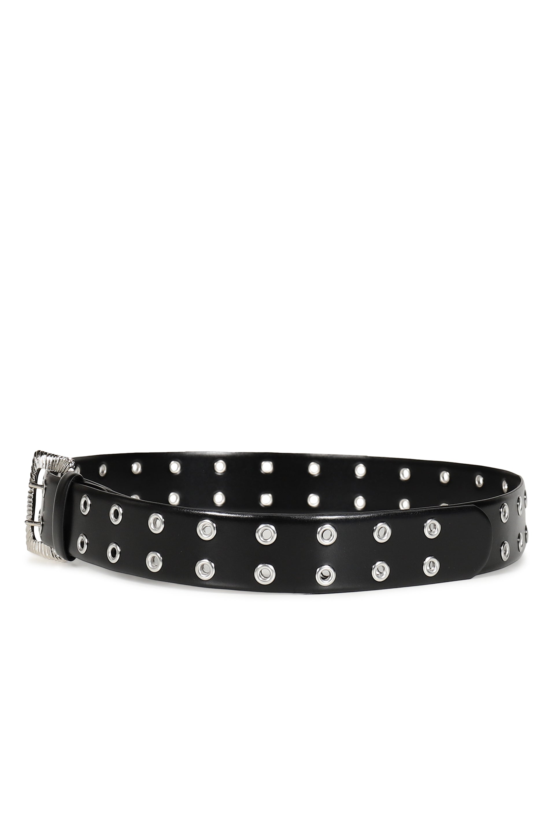 EYELET METAL BELT / BLK