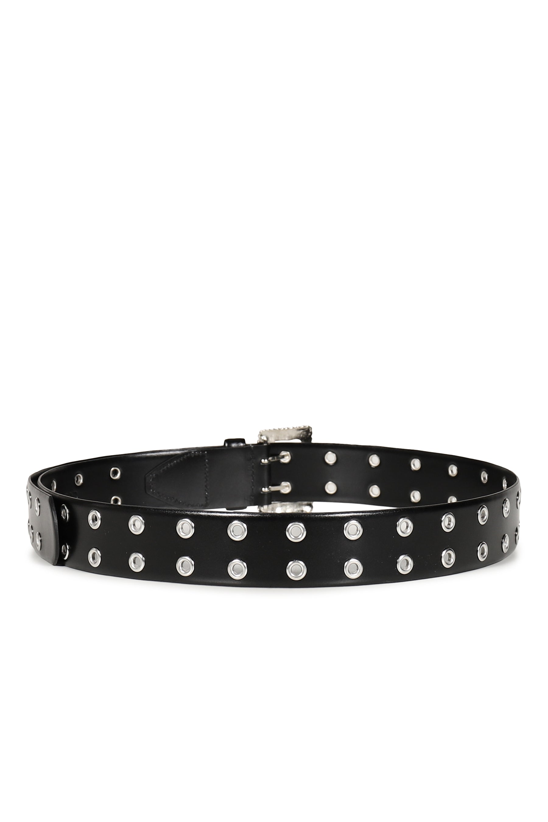 EYELET METAL BELT / BLK