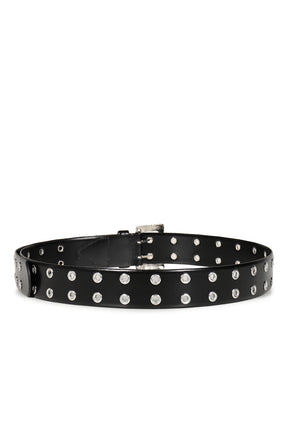 EYELET METAL BELT / BLK