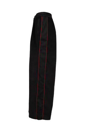 PLEATED TRACK PANT / BLK