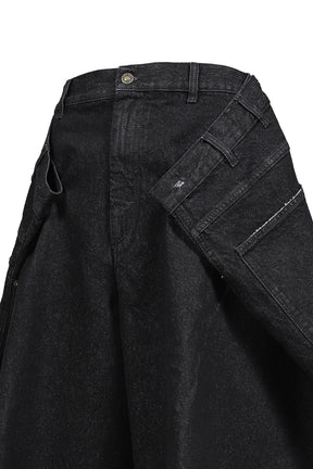 MAXI SHORTS / RINSED BLK