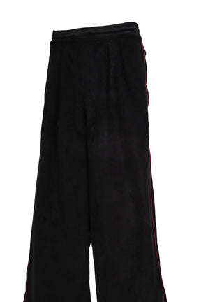 PLEATED TRACK PANT / BLK