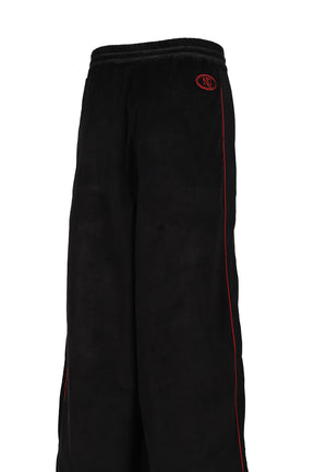 PLEATED TRACK PANT / BLK
