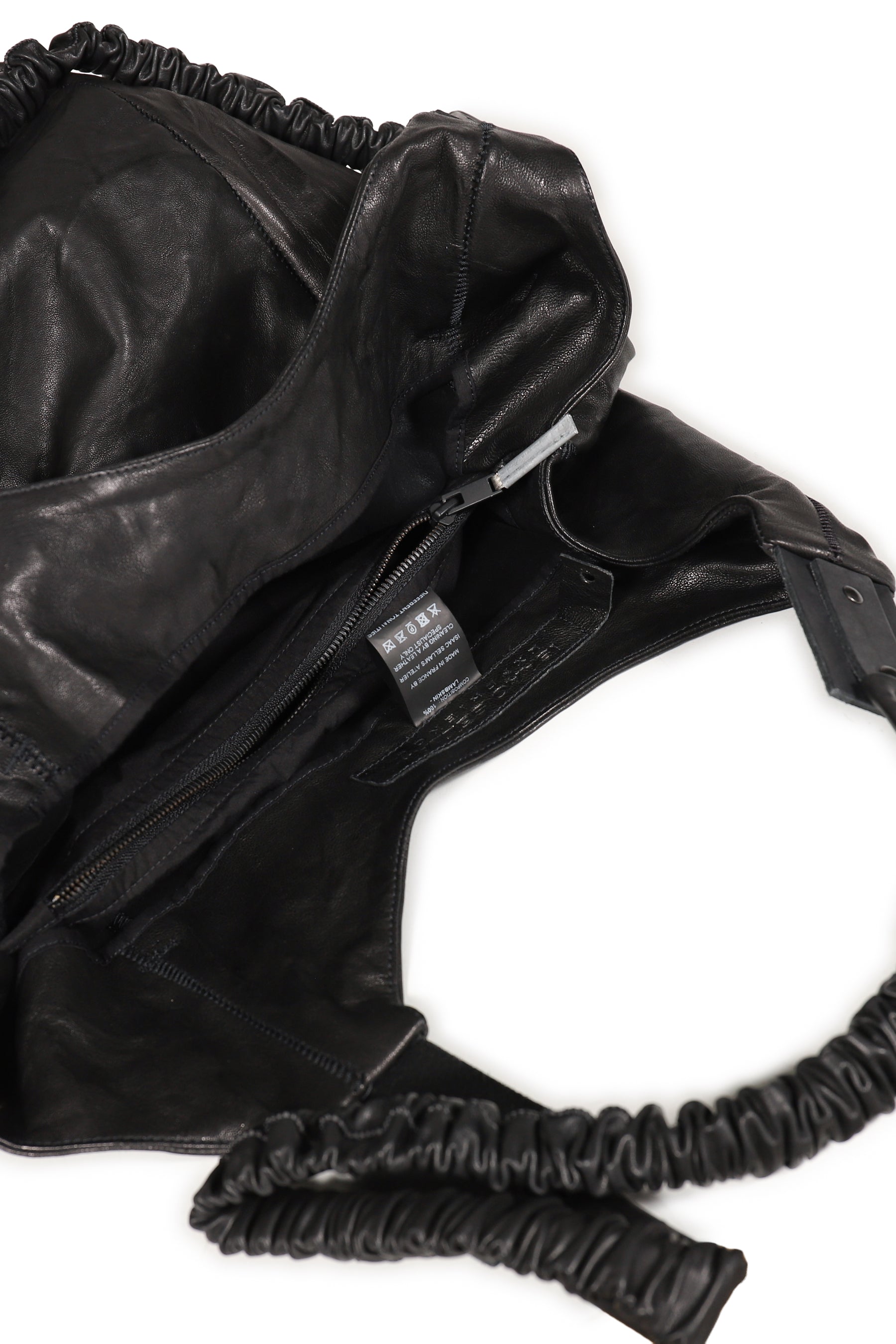 ESCROC CROSSBODY LEATHER BAG / NOIR