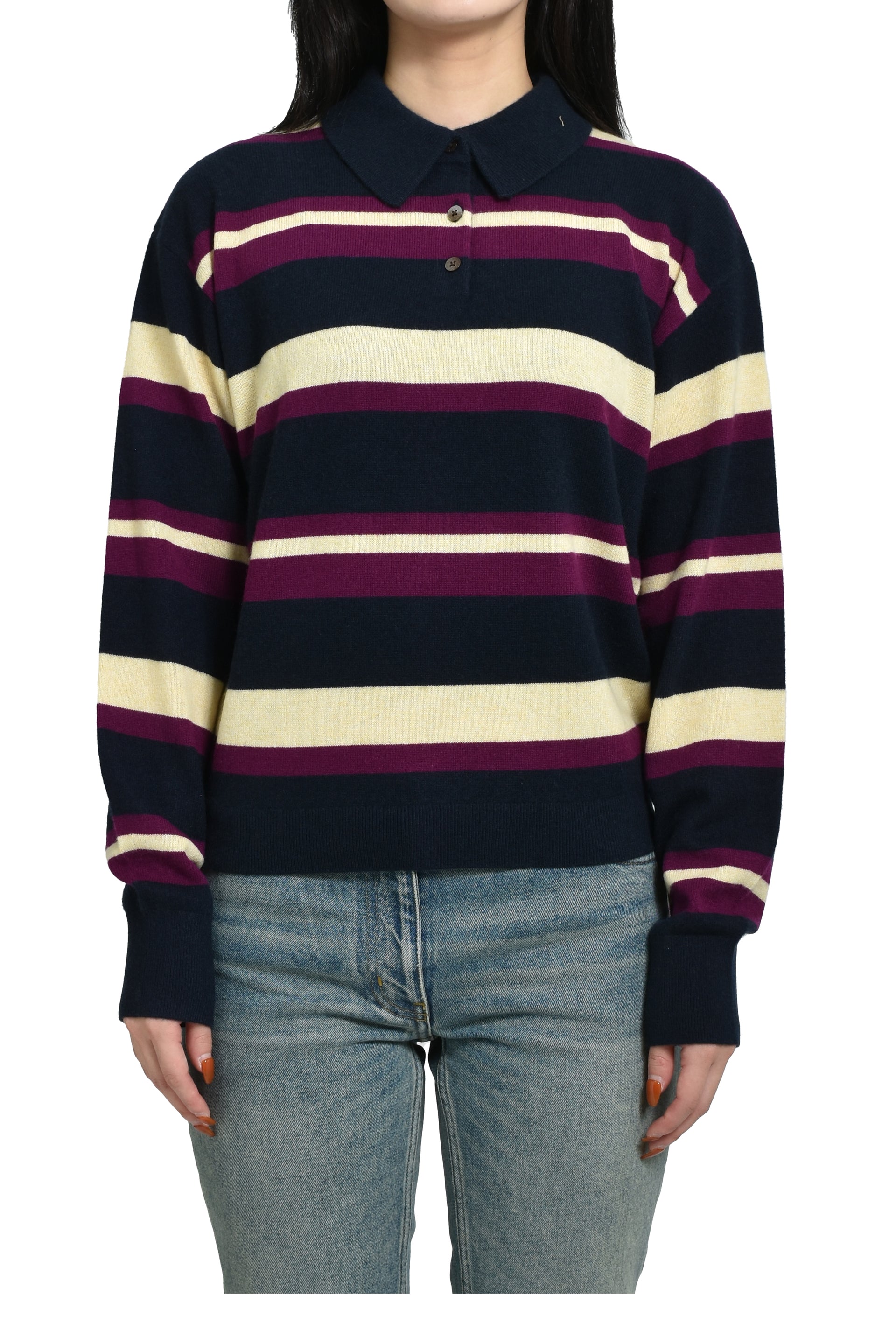 COLLEGIATE STRIPE POLO / MIDNIGHT COMBO