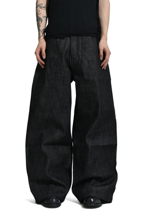 RAW DENIM JAPANESE ULTRA LOOSE FIT / BLK 