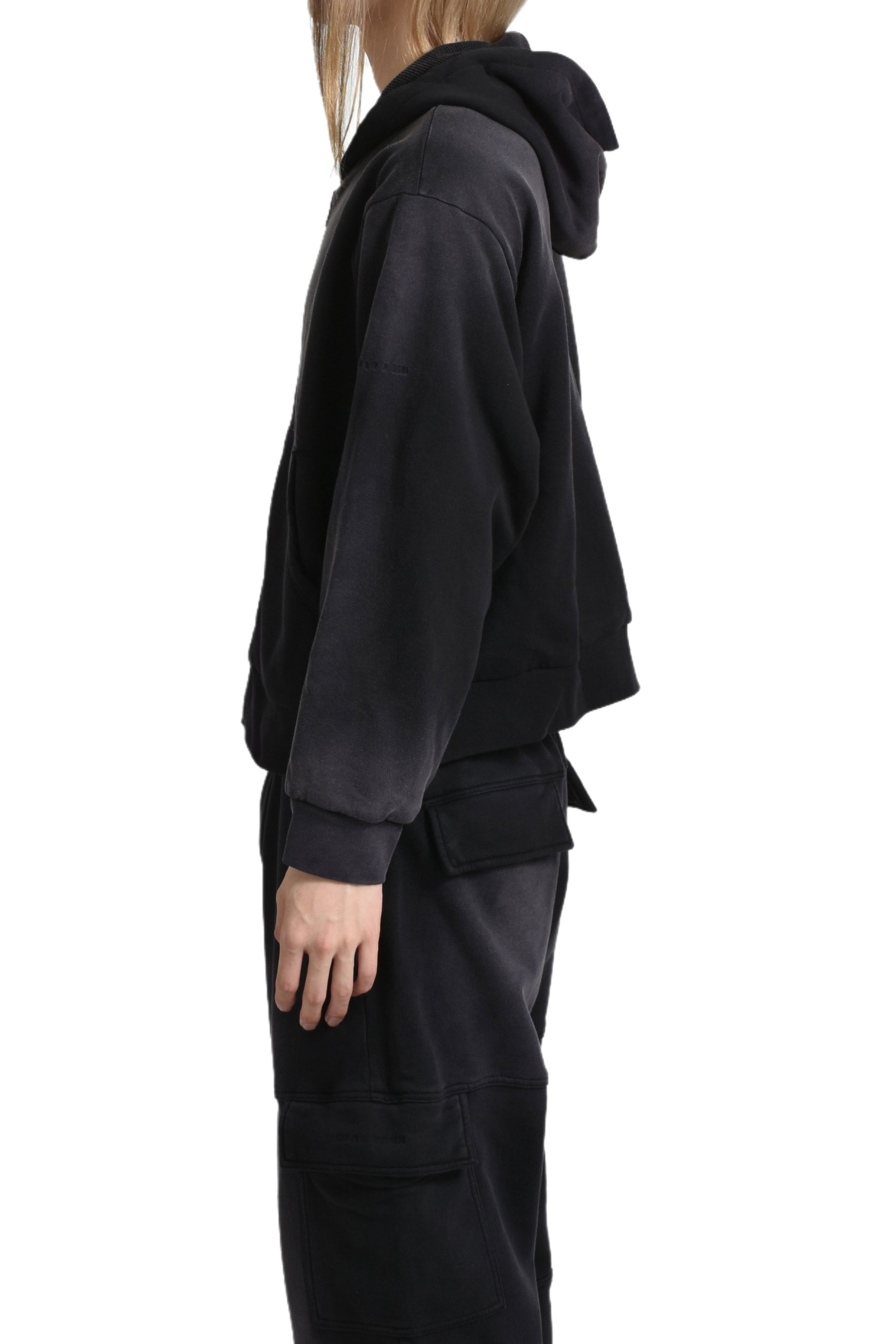 ALYX SLIM FIT ZIP-UP HOODIE/BLK