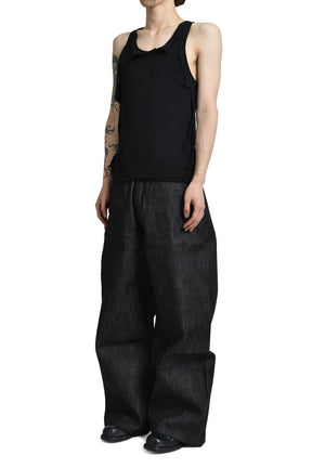 RAW DENIM JAPANESE ULTRA LOOSE FIT / BLK 