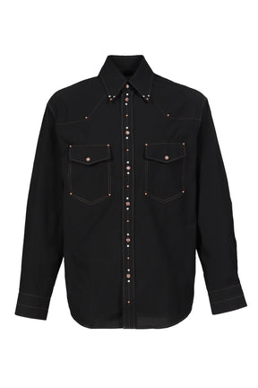 SHIRT WITH STUDS / BLK