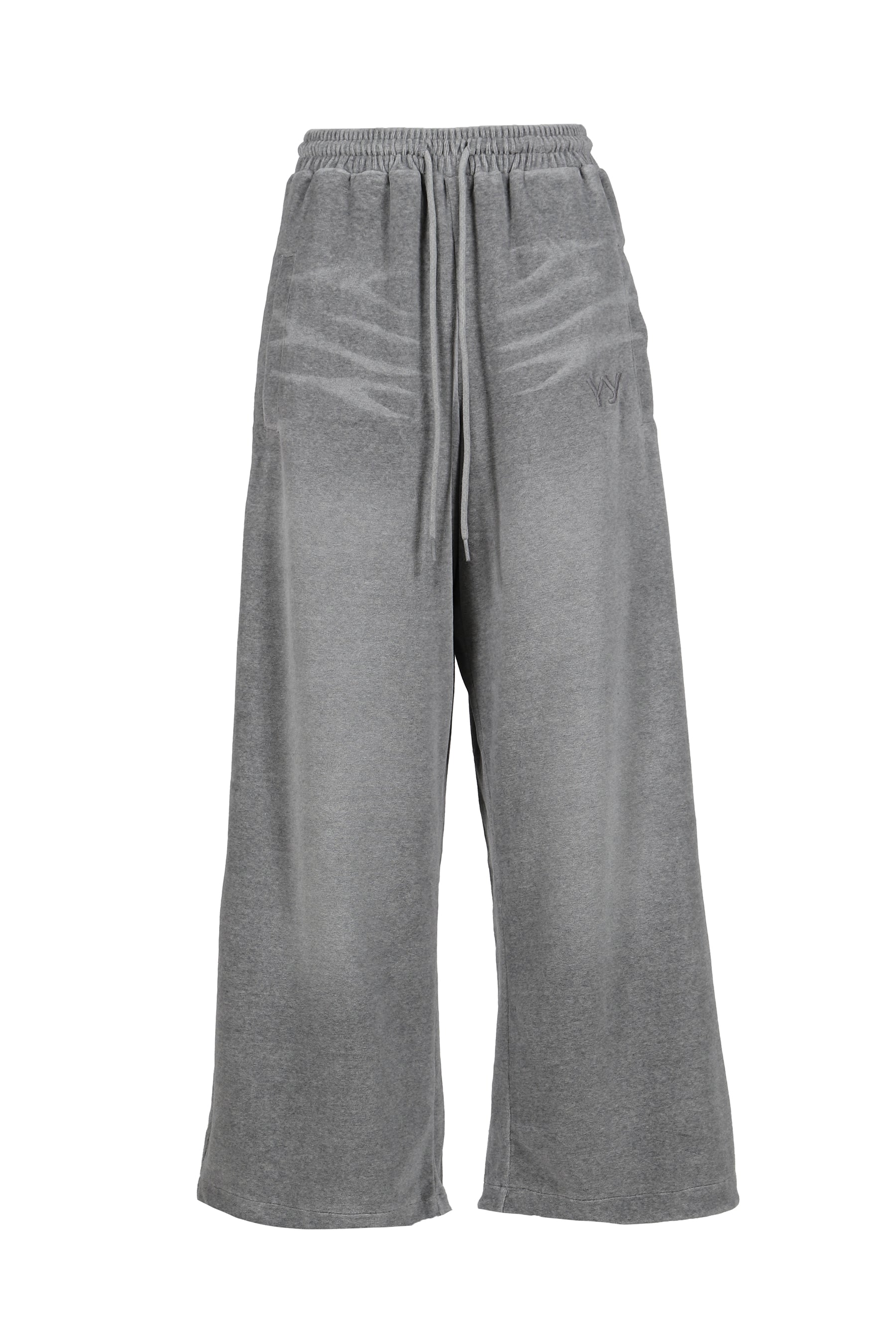Velour Wide Sweatpants / Gray 