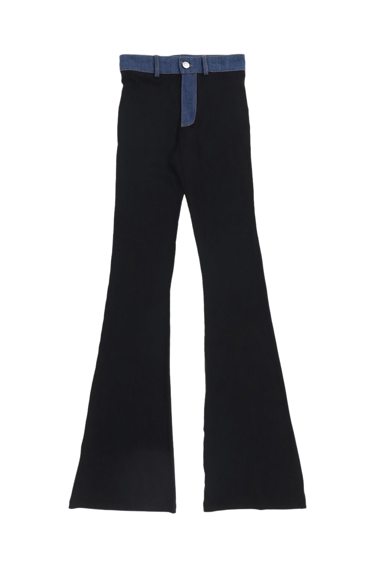 SECOND SKIN RIB DENIM PANTS / BLK