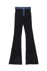 SECOND SKIN RIB DENIM PANTS / BLK