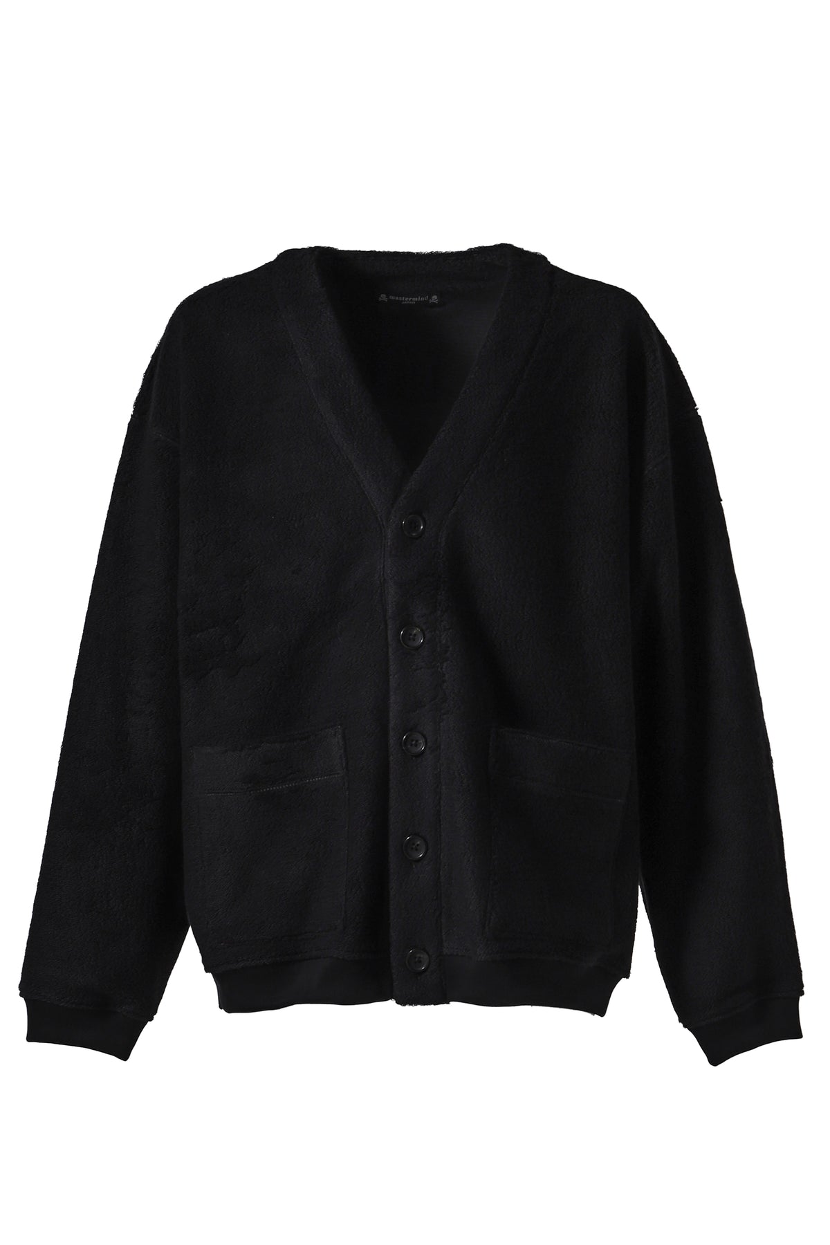 TERRY JACQUARD CARDIGAN / BLK