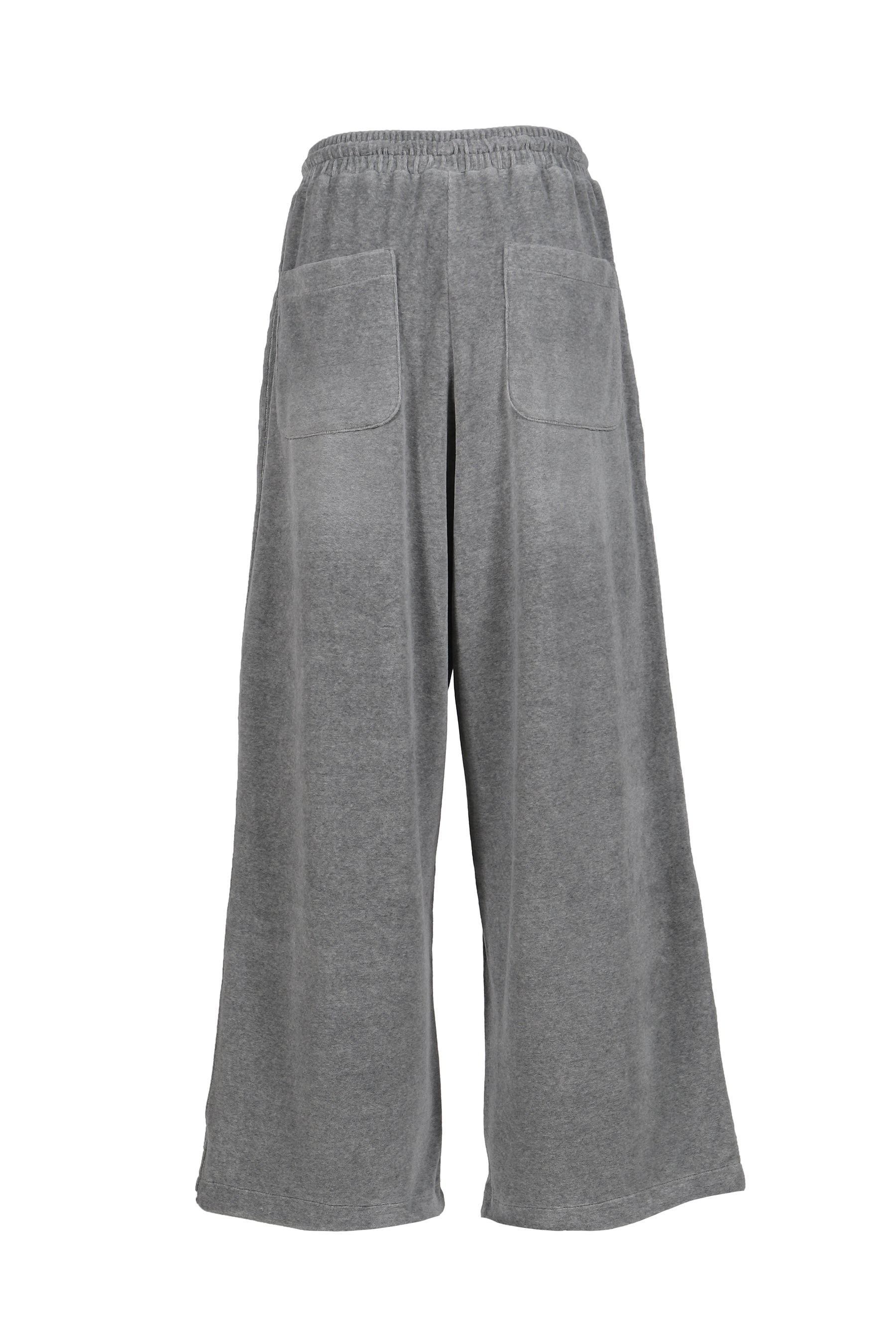 Velour Wide Sweatpants / Gray 