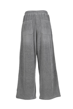 Velour Wide Sweatpants / Gray 