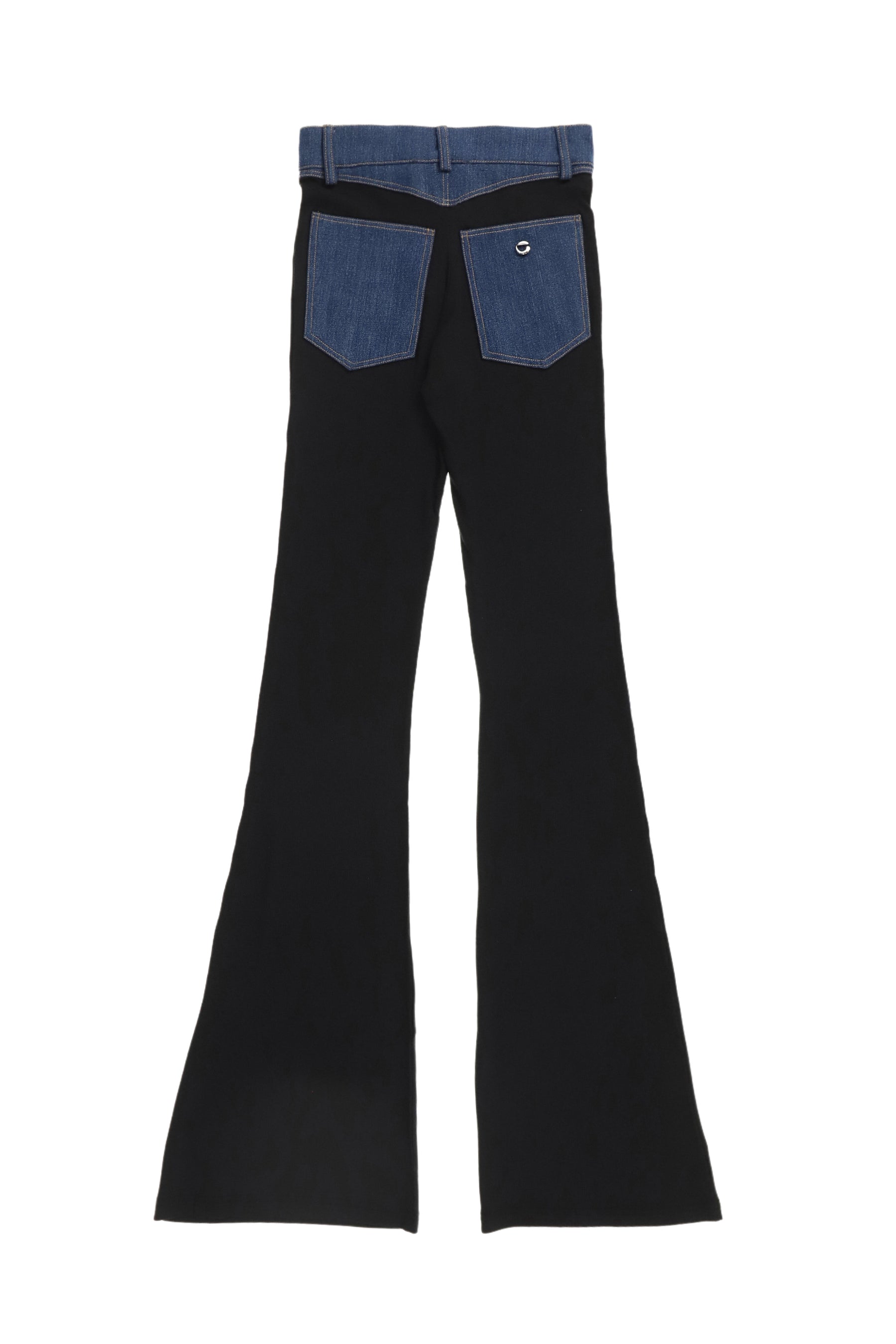 SECOND SKIN RIB DENIM PANTS / BLK