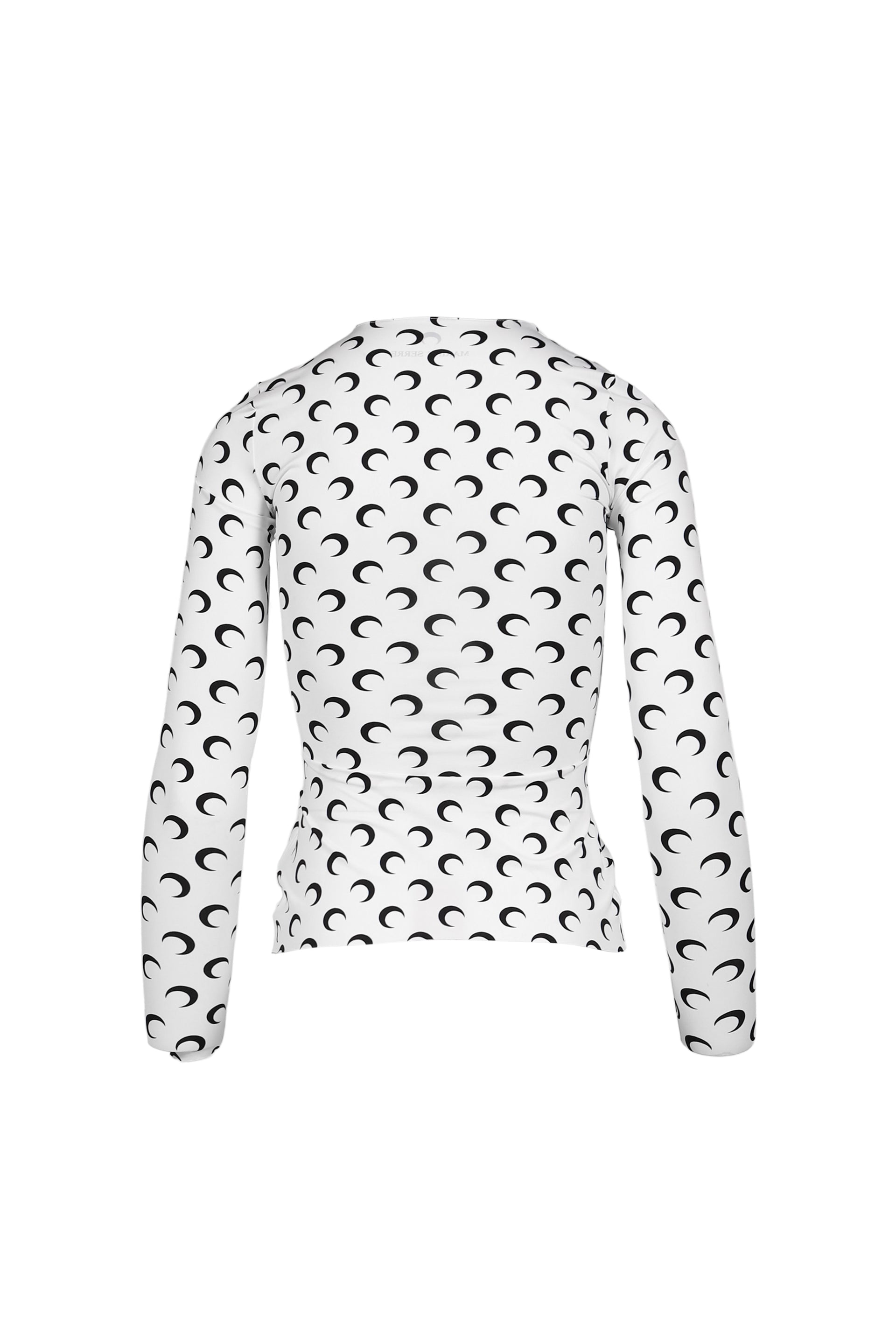 MOON PRINTED JERSEY LS CREWNECK TOP / OPTICAL WHT