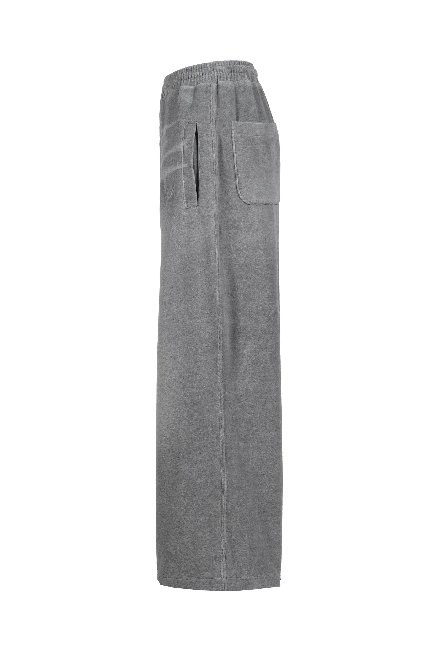 Velour Wide Sweatpants / Gray 