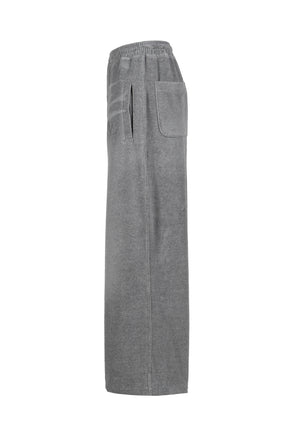 Velour Wide Sweatpants / Gray 
