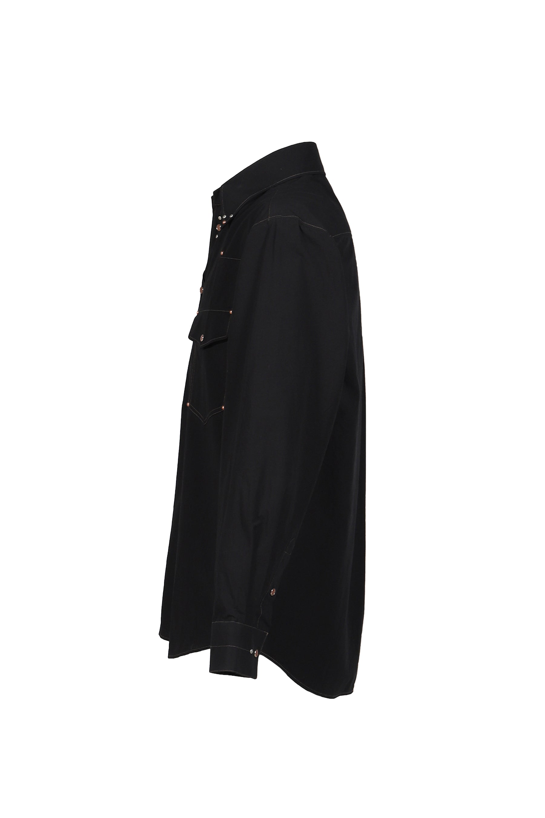 SHIRT WITH STUDS / BLK