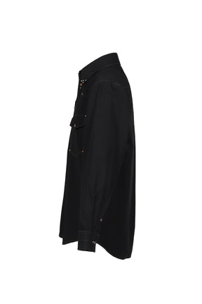 SHIRT WITH STUDS / BLK