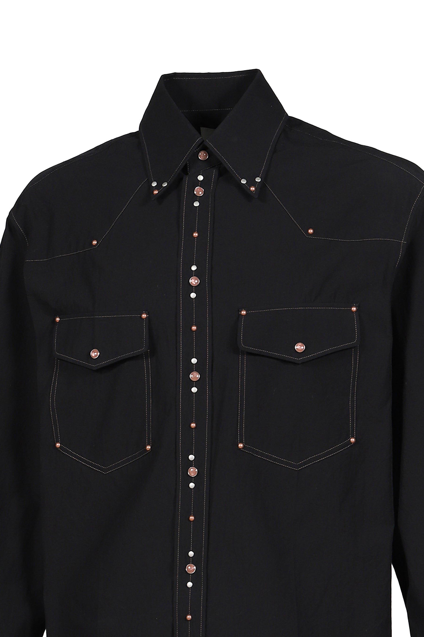 SHIRT WITH STUDS / BLK
