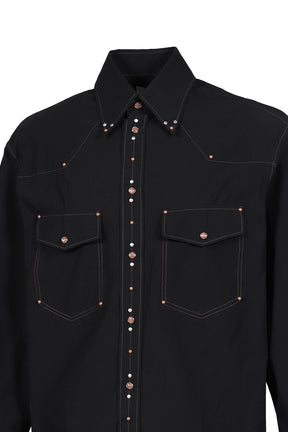 SHIRT WITH STUDS / BLK