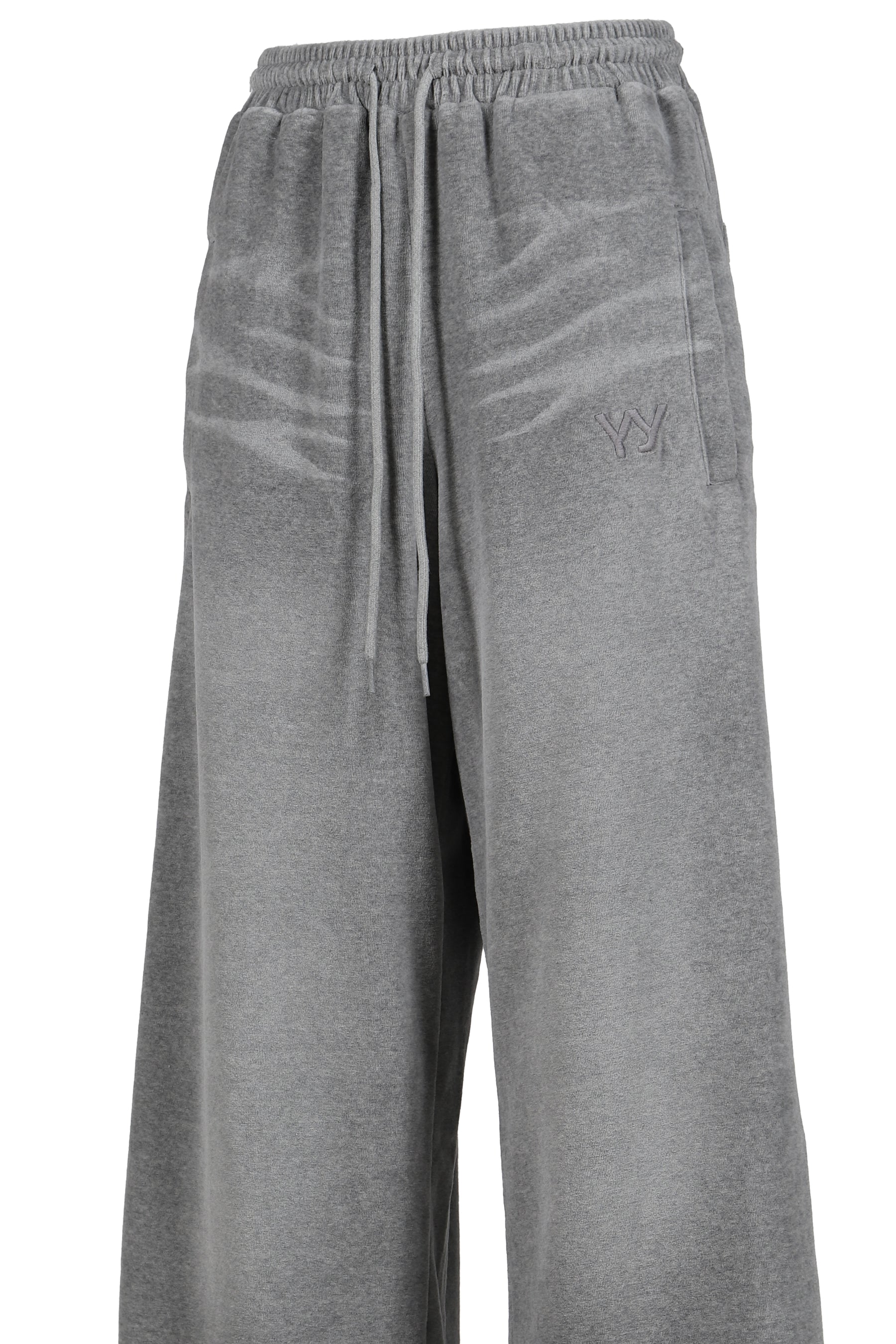 Velour Wide Sweatpants / Gray 