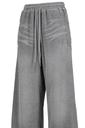 Velour Wide Sweatpants / Gray 