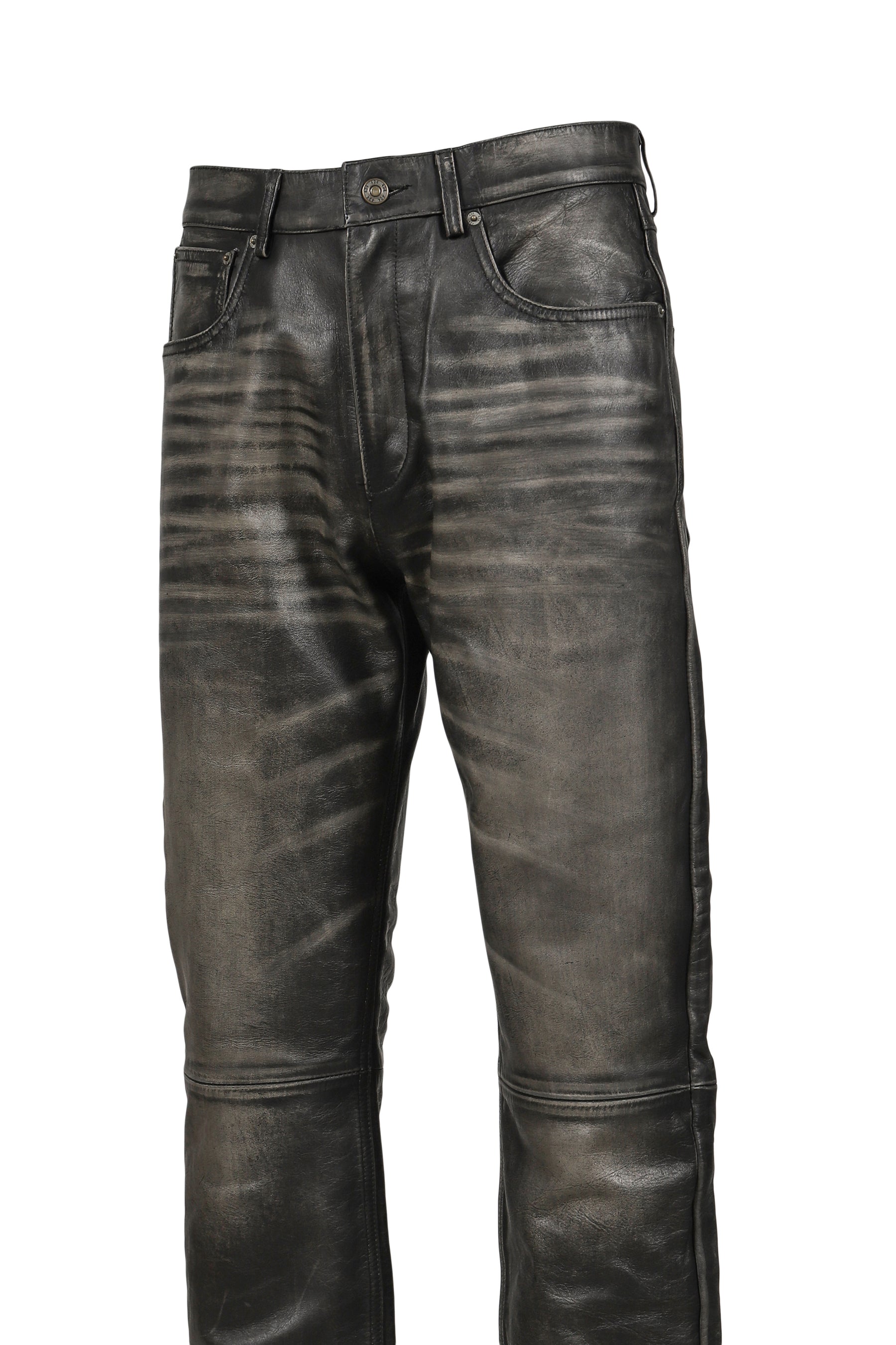 424 LEATHER FIVEPOCKET / BLK