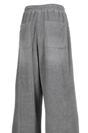 Velour Wide Sweatpants / Gray 