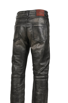 424 LEATHER FIVEPOCKET / BLK