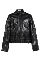 LOCKLINE LEATHER JACKET / BLK