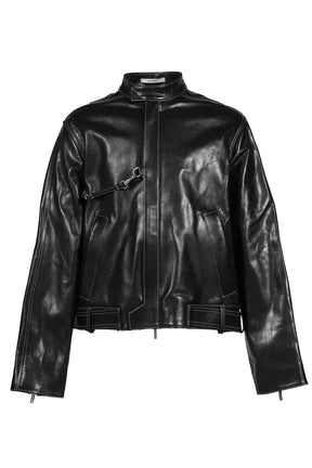 LOCKLINE LEATHER JACKET / BLK