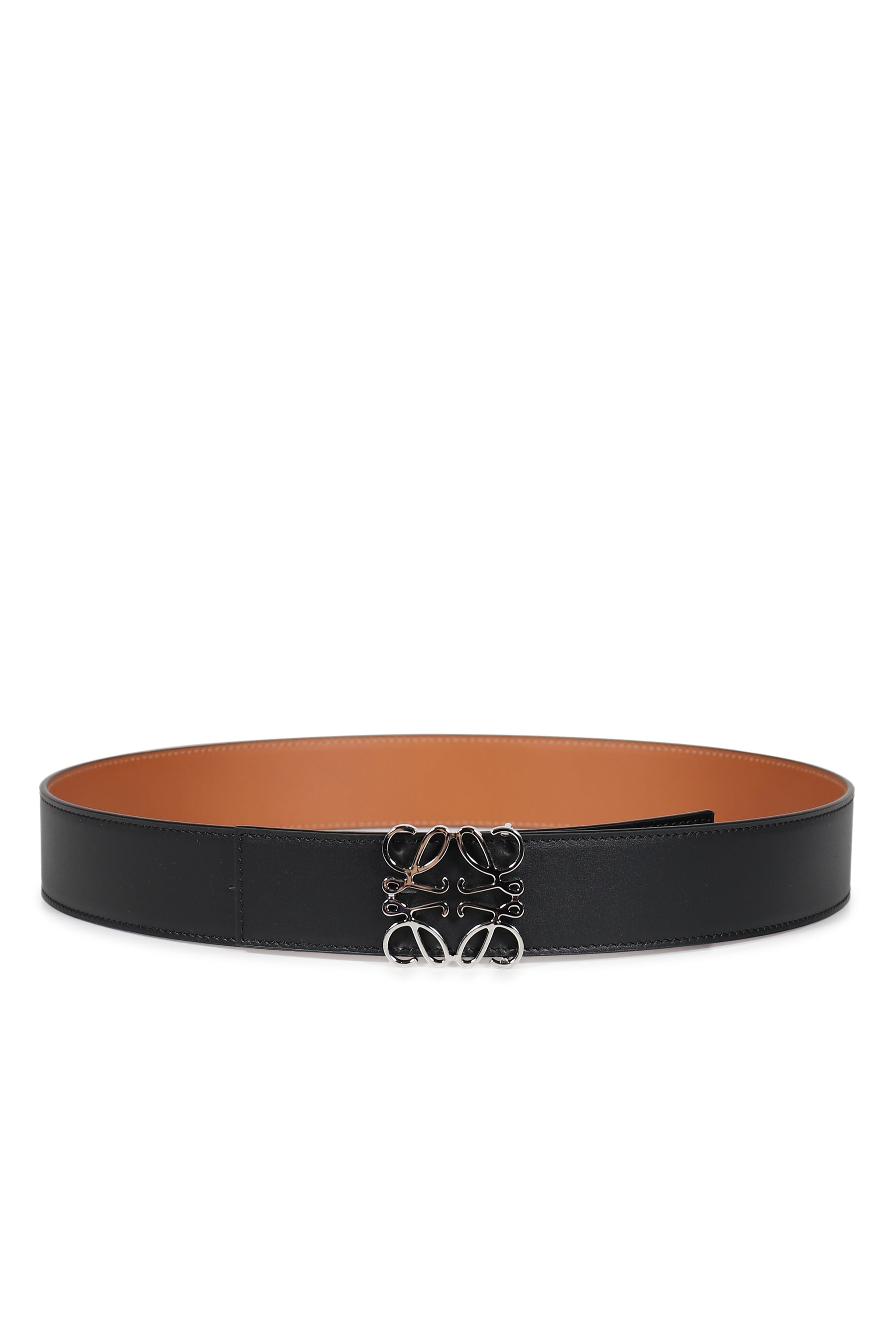 ANAGRAM REVERSIBLE 4CM BELT / BLK/TAN/PALLADIUM