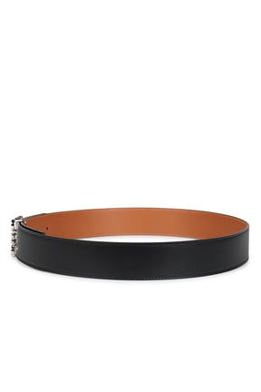 ANAGRAM REVERSIBLE 4CM BELT / BLK/TAN/PALLADIUM