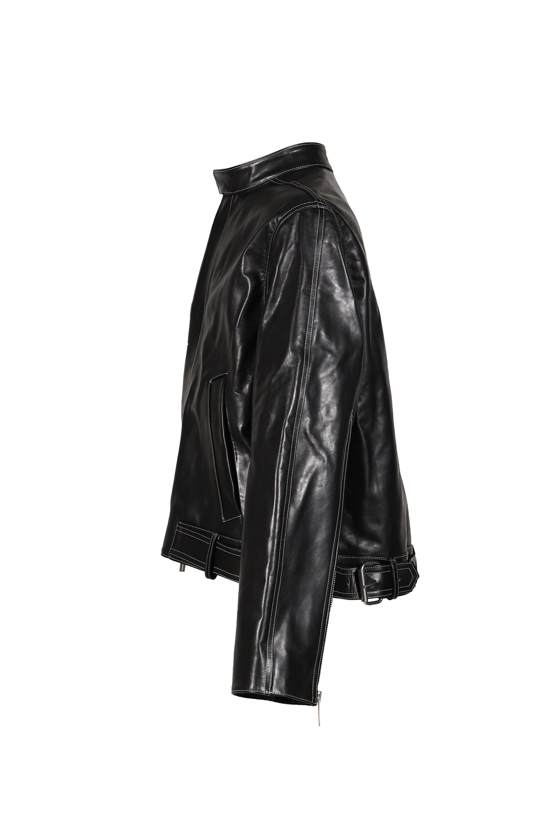 LOCKLINE LEATHER JACKET / BLK