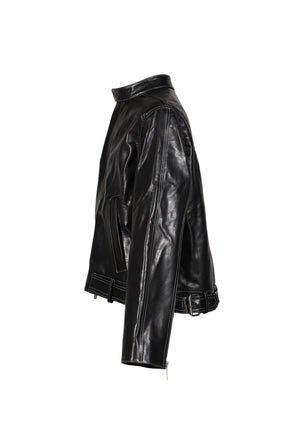 LOCKLINE LEATHER JACKET / BLK