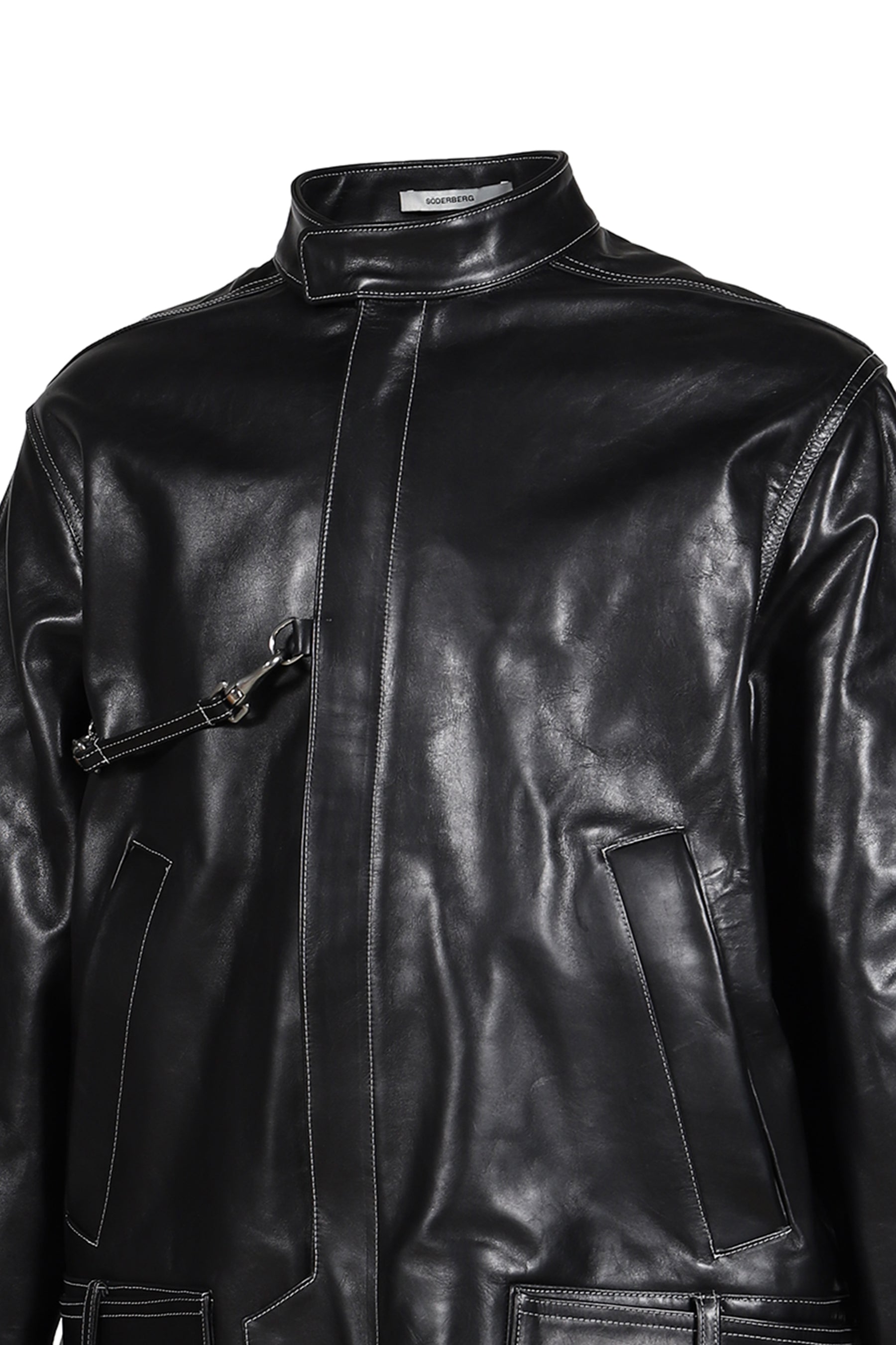 LOCKLINE LEATHER JACKET / BLK